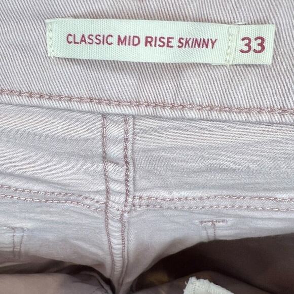 Levi's Womens Jeans Sz 33 Classic Mid Rise Skinny Stretch Denim 36x29 Mauve - Picture 6 of 7